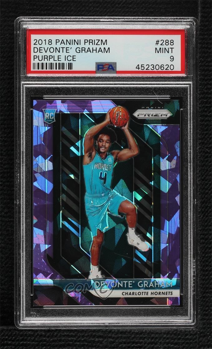 2018 Panini Prizm Purple Ice /149 Devonte' Graham #288 PSA 9 MINT Rookie RC 00rs