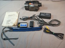 Sony Handycam CCD-TR716 Video Camera Hi8 330X Parts Repair Lot With Cords Manual