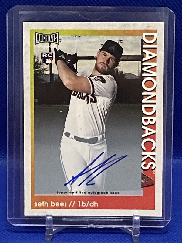 2022 Topps Archives Snapshots Seth Beer Rookie Auto #35 RC Diamondbacks