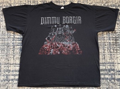 Vintage 2008 Dimmu Borgir Concert T Shirt Sz 2XL Black Metal Band Mayhem Emperor
