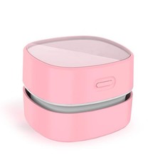 ODISTAR Desktop Vacuum Cleaner,Mini Table dust Sweeper Energy Pink