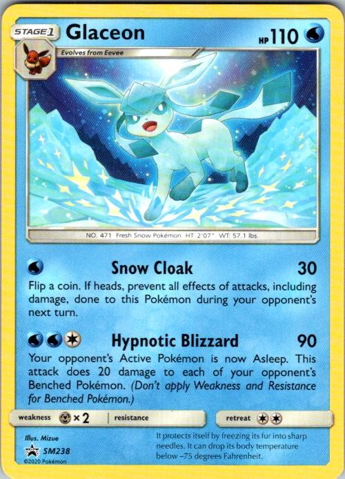 Glaceon - SM238 Promo Sun & Moon Promo Pokemon Lightly Played
