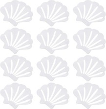 12PCS Non-Slip Bathtub Stickers: Sea Shell Shaped Safety Shower Treads, 12pcs
