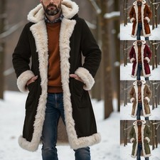 Thickened Cardigan Men Fleece Jacket Cardigan Style Thickened Solid Color