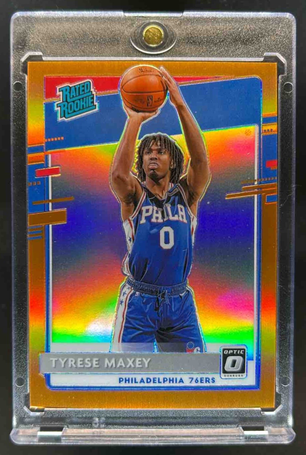 2020-21 Donruss Optic Tyrese Maxey Orange Rookie RC #97/199 76ers