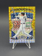2021 Panini Mosaic #P1 Freddie Freeman Producers Reactive Yellow #/99