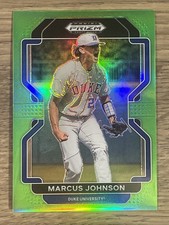 2022 Panini Prizm Draft Picks Lime Green #112 Marcus Johnson /75