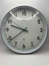 Mebus 41653 Funk Wanduhr 27,5cm Weiß / Silber