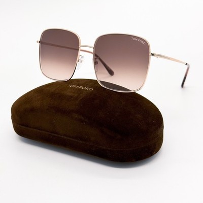 Tom Ford TF894-K 05B 59mm Oversized Square Sunglasses Black Gold / Gradient