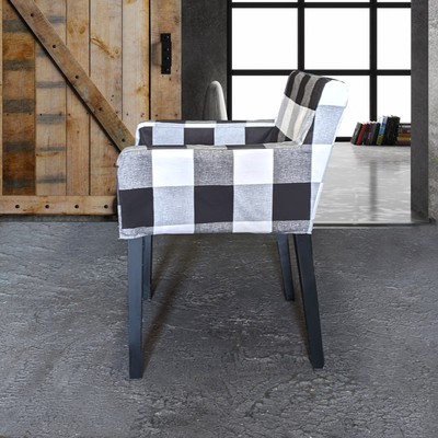 Buffalo Check Black, Plaid Chair Cover, Compatible with IKEA Nils