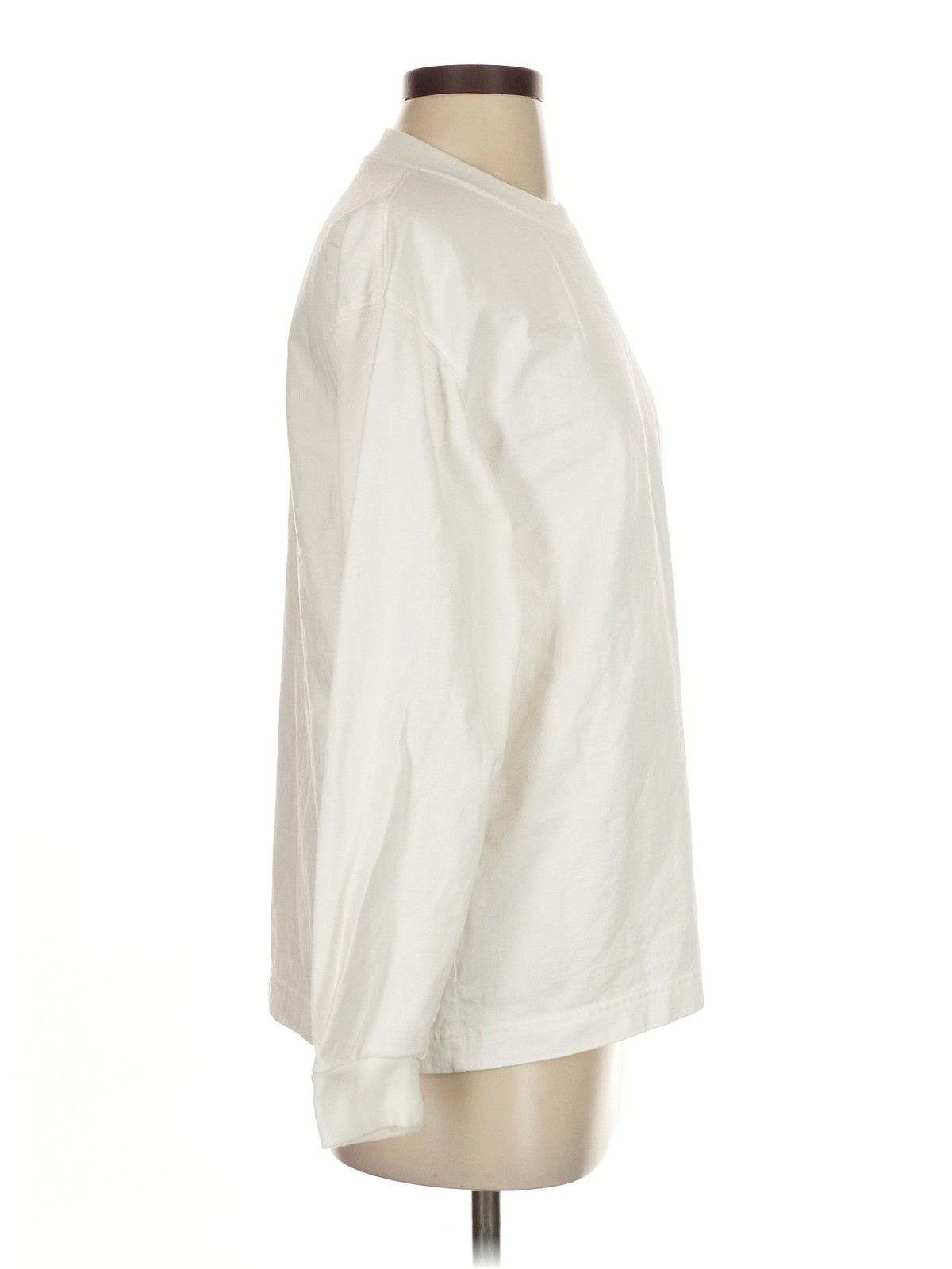 Uniqlo U Women Ivory Long Sleeve T-Shirt XS thumbnail 3
