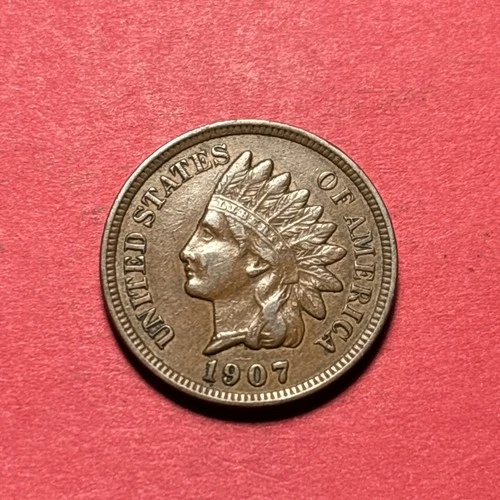(1) Beautiful Antique 1907 Indian Head Cent/Penny XF-EXTRA FINE NICE DETAIL