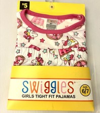 Swiggles Unicorns GIRL'S SIZE 6/7 - 2 PIECE TIGHT FIT PAJAMA SET New