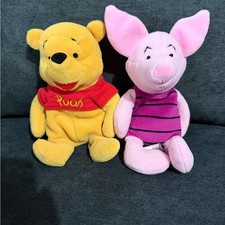 Disney Store Winnie the Pooh  Piglet Plush Set Small Classic Stuffed Animals