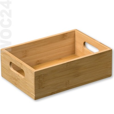 24x16 cm STAPELBAR Aufbewahrungsbox Ordnungsbox Gewürze Besteck Bad Box Bambus