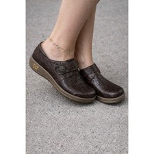 Alegria Joleen Brown Floral Embossed Leather Clogs Women's EU 39 US 8.5