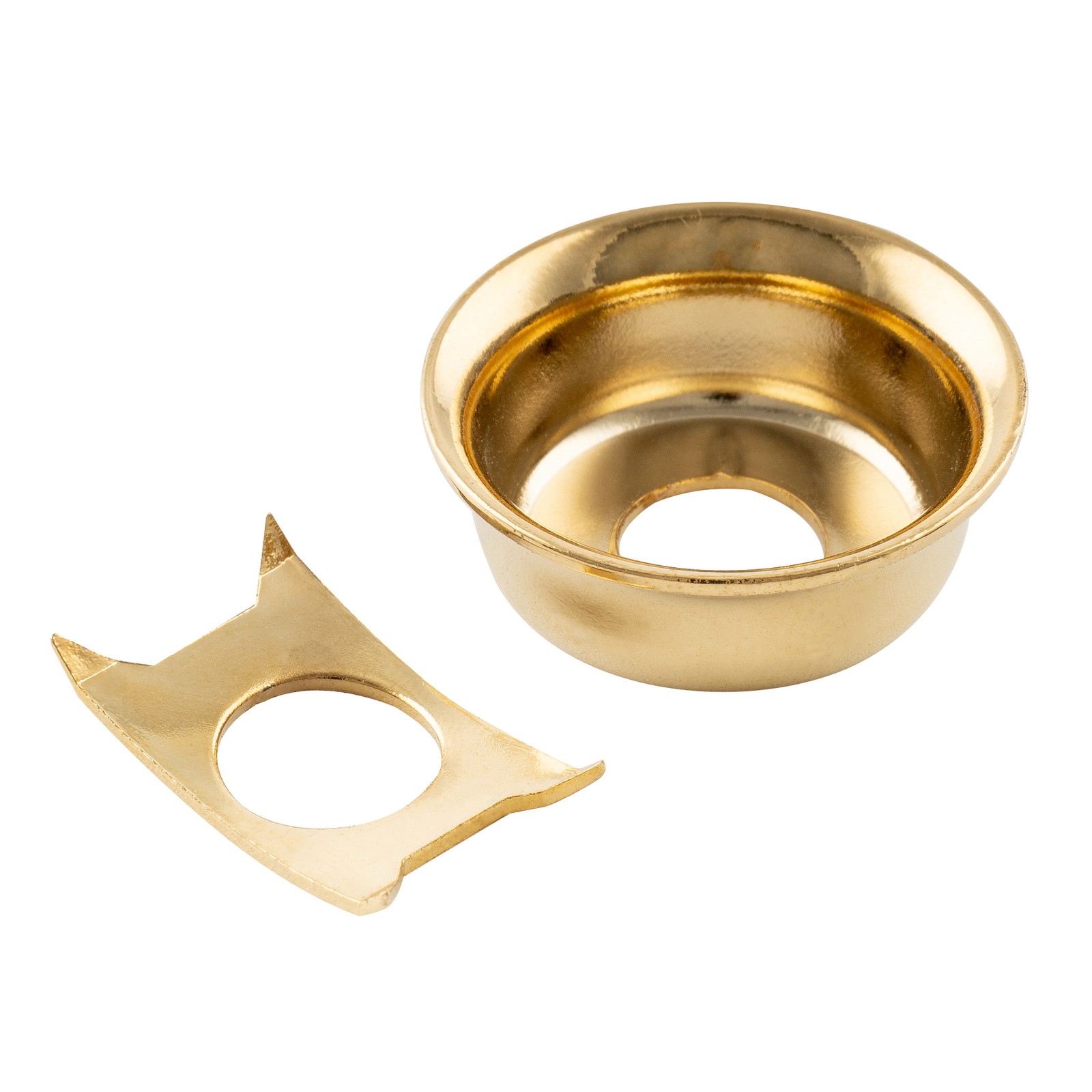 Musiclily Pro Gold Traditional Cup Guitar Jack Plate For Fender Telecaster Tele
