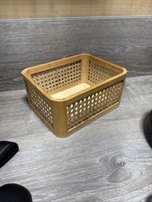 Rattan Storage Basket Medium Handmade Woven Storage Bin for Organizing Decor