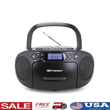 Portable CD Cassette Boombox MP3 Radio AUX Input Sound System Music Player New