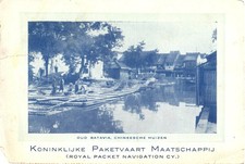 Jakarta Indonesia Chinese Houses Royal Packet Navigation Company Postcard