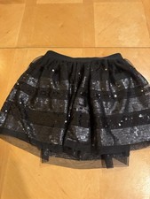 cat and jack girls tutu skirt Black Glitter Striped - XS 4/5