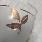 Set of 3 Vintage Libbey Golden Foliage Gold Leaf Frosted Highball Glasses 12oz. — photo 4