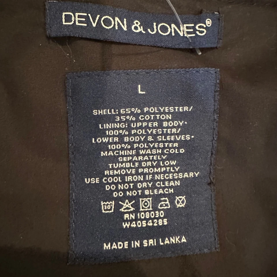 DEVON & JONES MENS BLACK JACKET COAT NWOT LARGE - Image 4 of 4