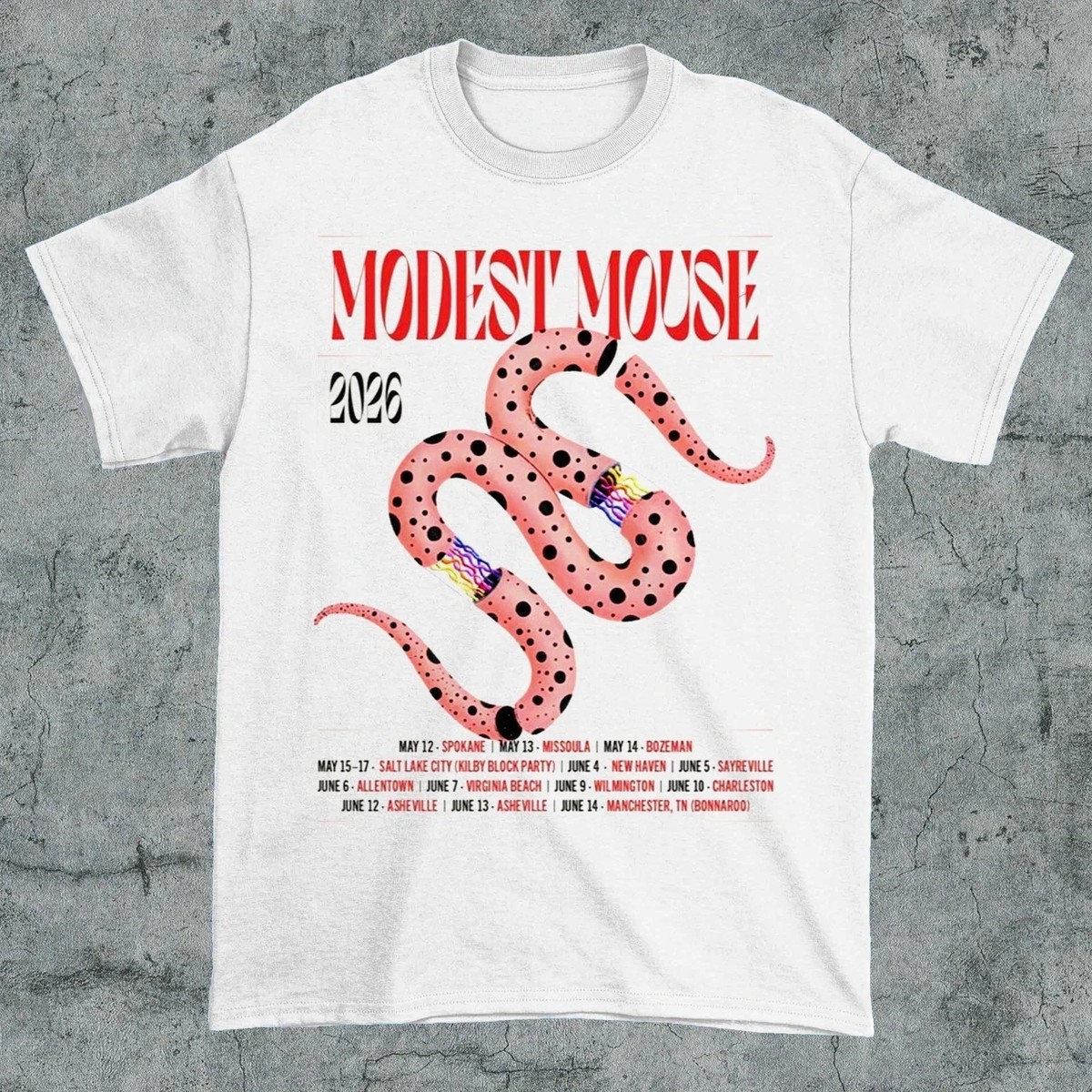 Modest Mouse On Tour 2026 Poster T Shirt Full Size S-5XL BL2034 | eBay