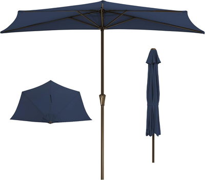 4-piece cantilever offset patio umbrella stand 180lbs FRUITEAM 4-Piece Cantilever Patio Umbrella Base, Grain of wood   Fruiteam