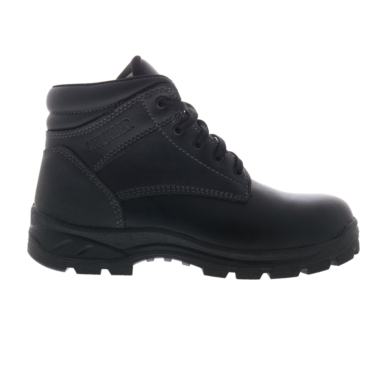 Avenger Builder Econ Mid- Steel Toe EH SR Mens Black Wide Work Boots