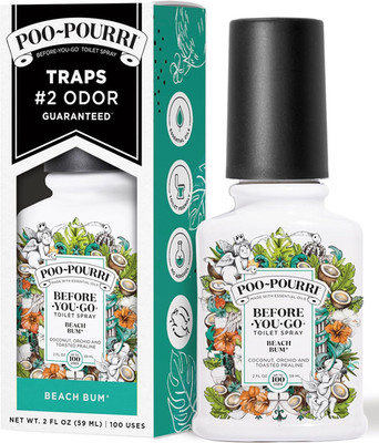 Before-You-Go Toilet Spray, Beach Bum, 2 Fl Oz, up to 100 Uses, Bathroom Odor De