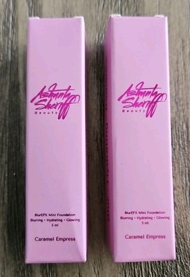 2X Ashunta Sheriff Beauty Blur EFX Mini Foundation Caramel Empress Sealed 5ml 