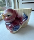 Vintage Shawnee Pottery Little Red Blue Bird Planter Pot Container 502 Mini