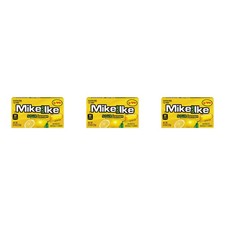 Mike & Ike Sour Lemon Pack of 3 - USA American Import - Multipack