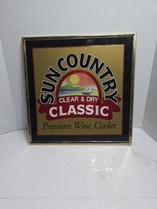 Vintage Sun Country Wine Cooler Bar Sign
