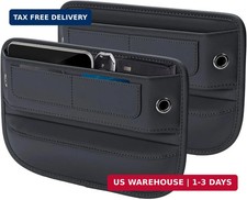 Universal Fit Premium Leather Car Seat Gap Filler Organizer, Center Console Orga