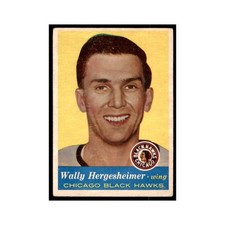 1957 Topps Wally Hergesheimer Chicago Blackhawks #33