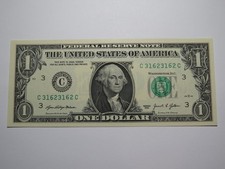 $1 2021 Repeater Serial Number Federal Reserve Currency Bank Note Bill #31623162