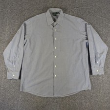 Vintage J Crew Oarsman Shirt Mens XL Gingham 16.5 32/33 Blue Long Sleeve