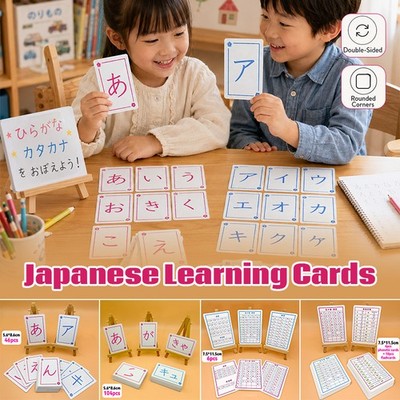 Japanese Getting Started Self-Study 50 Kana Notes Quick Learning Cards Portable