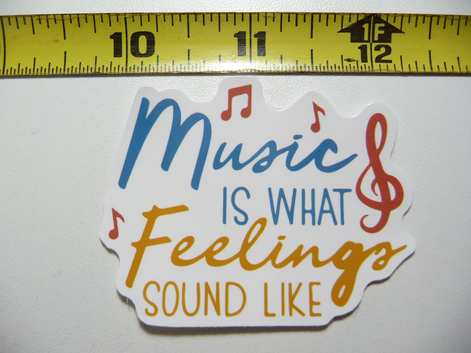 Music Sounds Like Feelings Sticker Decal for Fans, Concerts, Scrapbooking Fun