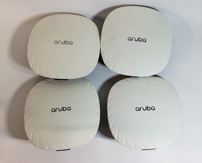 #ad Used Lot of 4 Aruba HPE AP 515 US 802.11ax Unified Access Point w Bracket $119.99