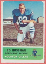 1962 Fleer #55 Ed Hussman Houston Oilers