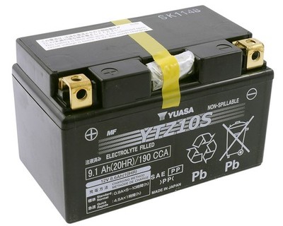Batterie YUASA 12V 8,6AH YTZ10S RSV1000 4V,CBR600,CBR900,MV Augusta