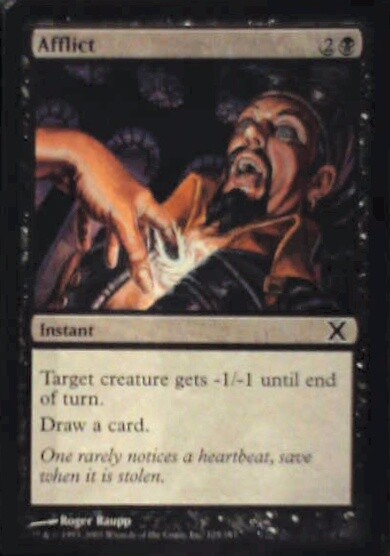 card draw mtg black Afflict - 10th Edition: #125, Magic: The Gathering Lp R38