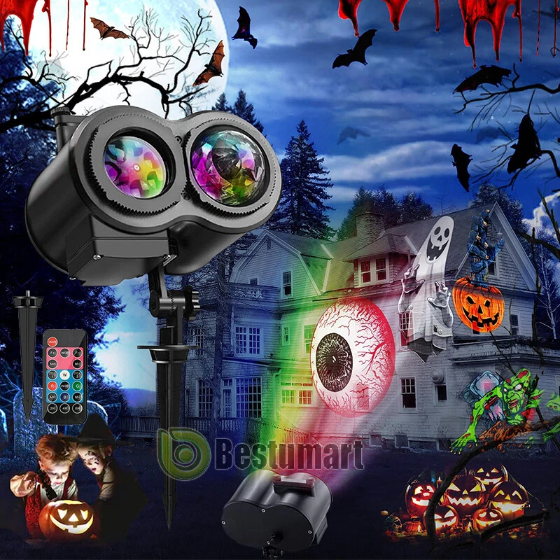 Proyector de Navidad Interior Exterior Luz LED Lámpara Láser Móvil Jardín Copo de Nieve Foto 3 de 4