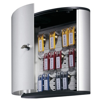 DURABLE 195123 Key Box,18 Keys,Single Key,Aluminum,Wall 461N44