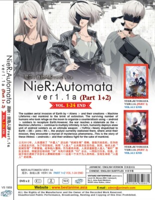 NieR:Automata Ver1.1a DVD BOX Vol.1.2セット ANIME~DVD NIER:AUTOMATA VER1.1A (PART 1-2) VOL.1-24 END *ENGLISH