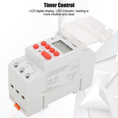 DC 24V 30A Weekly 12/24hrs Timer Switch LCD OnOff Control Programmable TimeRelay