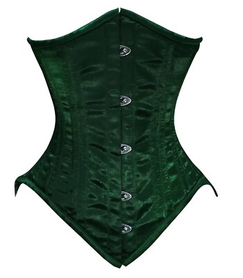 Satin Underbust Heavy Duty Woman's Double Boned Corset Waist Cincher, Shapewear
